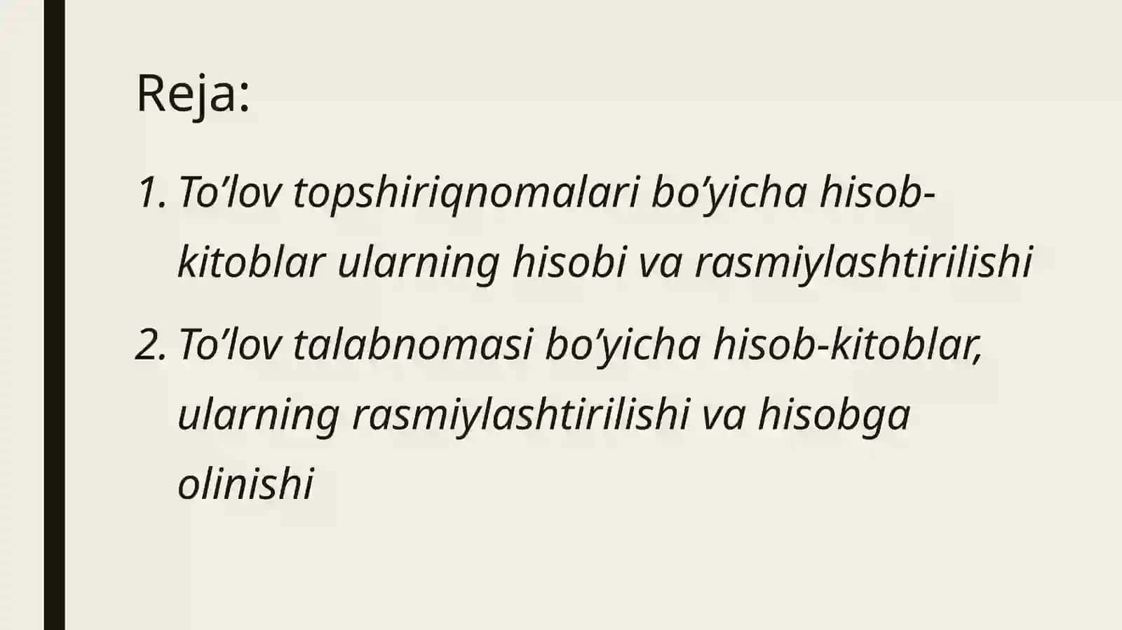To'lov topshiriqnomalari bilan hisob kitoblar 2