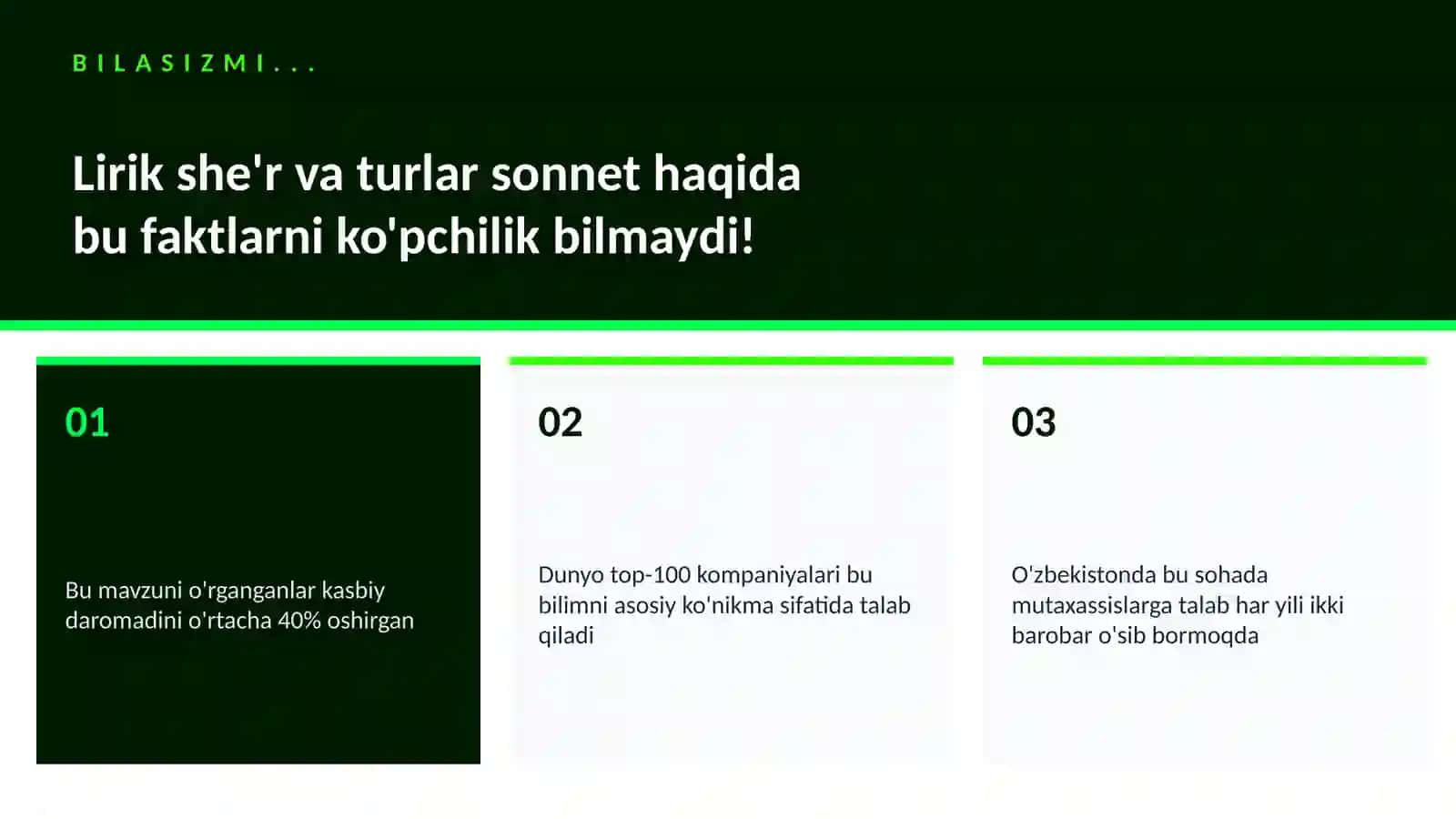 LIRIK SHE'R VA TURLAR SONNET 2