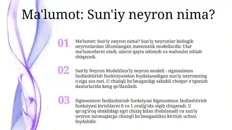 Sun'Iy Neyron Modeli 2