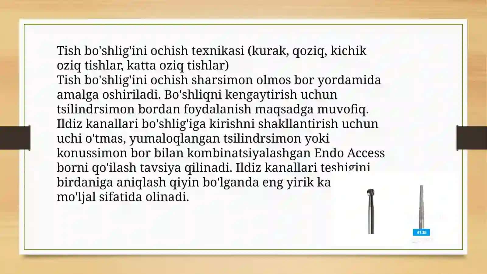 Tishbo'shlig'ini ochish 2