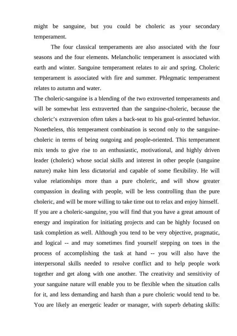 The Four Temperaments 2