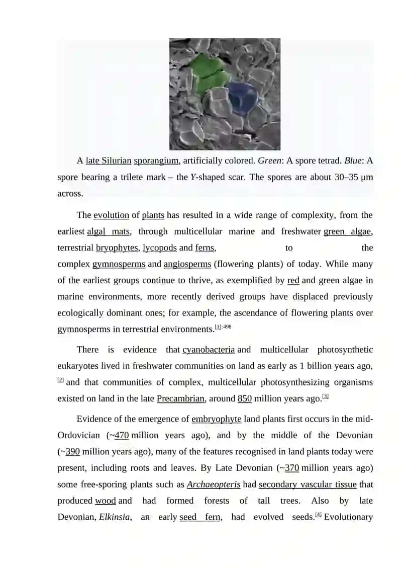 Evolutionary history of plants 2