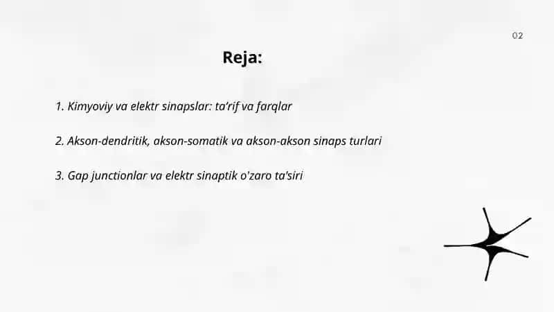 Sinaps turlari va moddalarga sezgirligi 2
