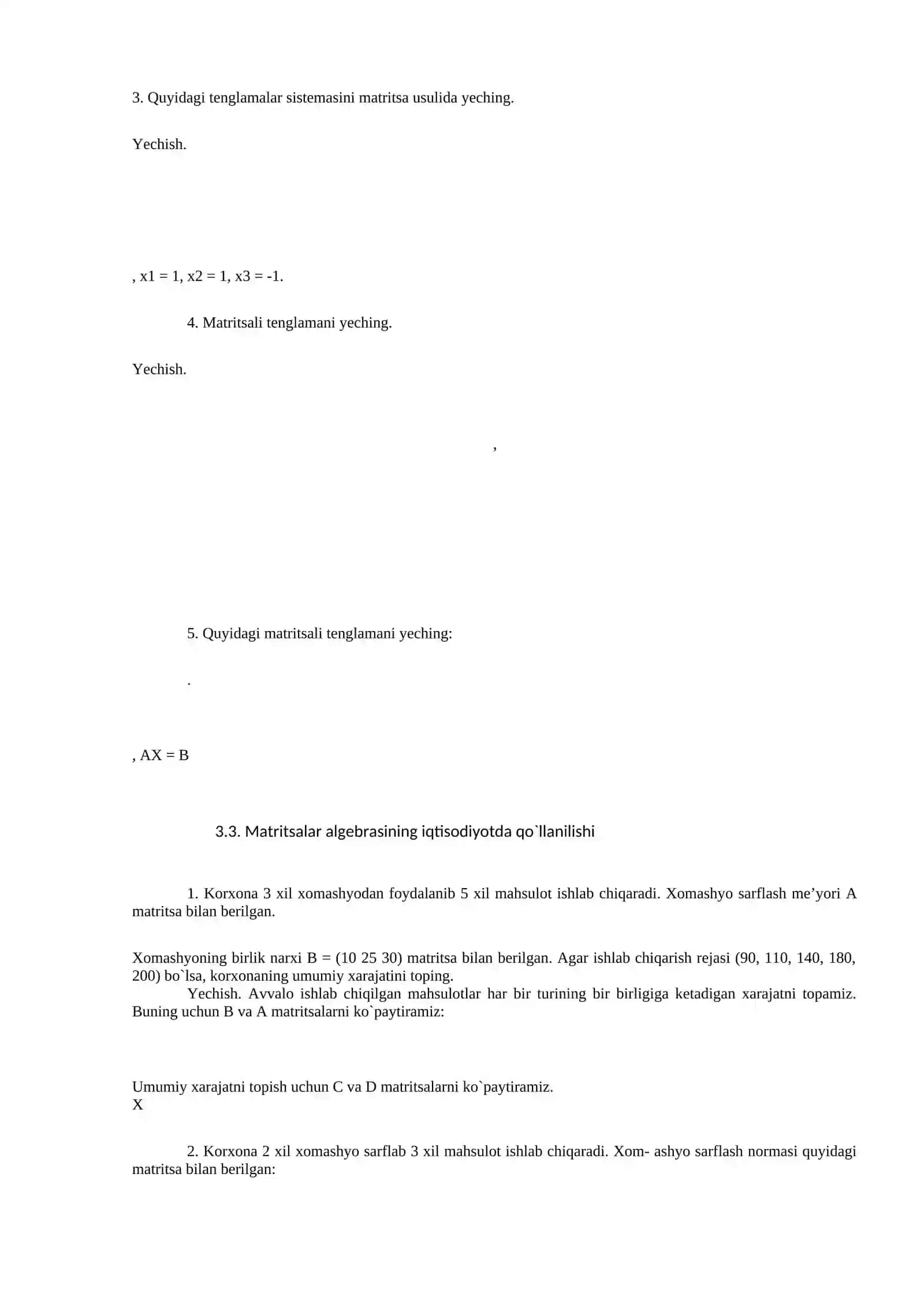 Teskari matritsa 2