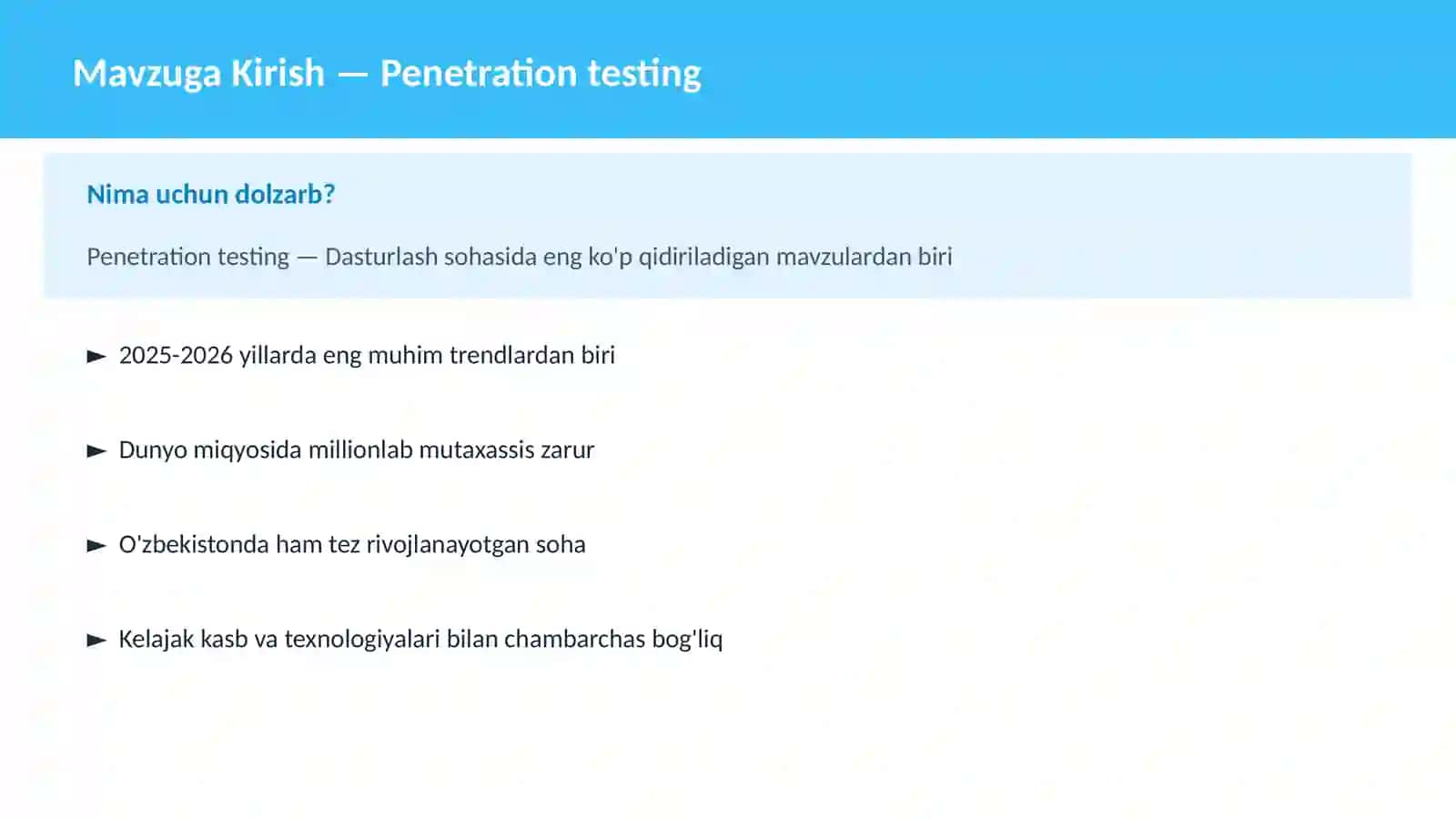 Penetration testing 2