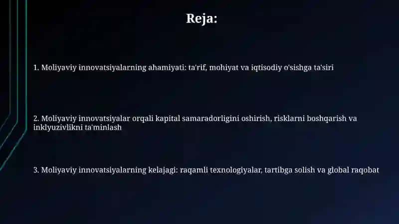 Moliyaviy innovatsiyalar: Ta'rif va mohiyat 2
