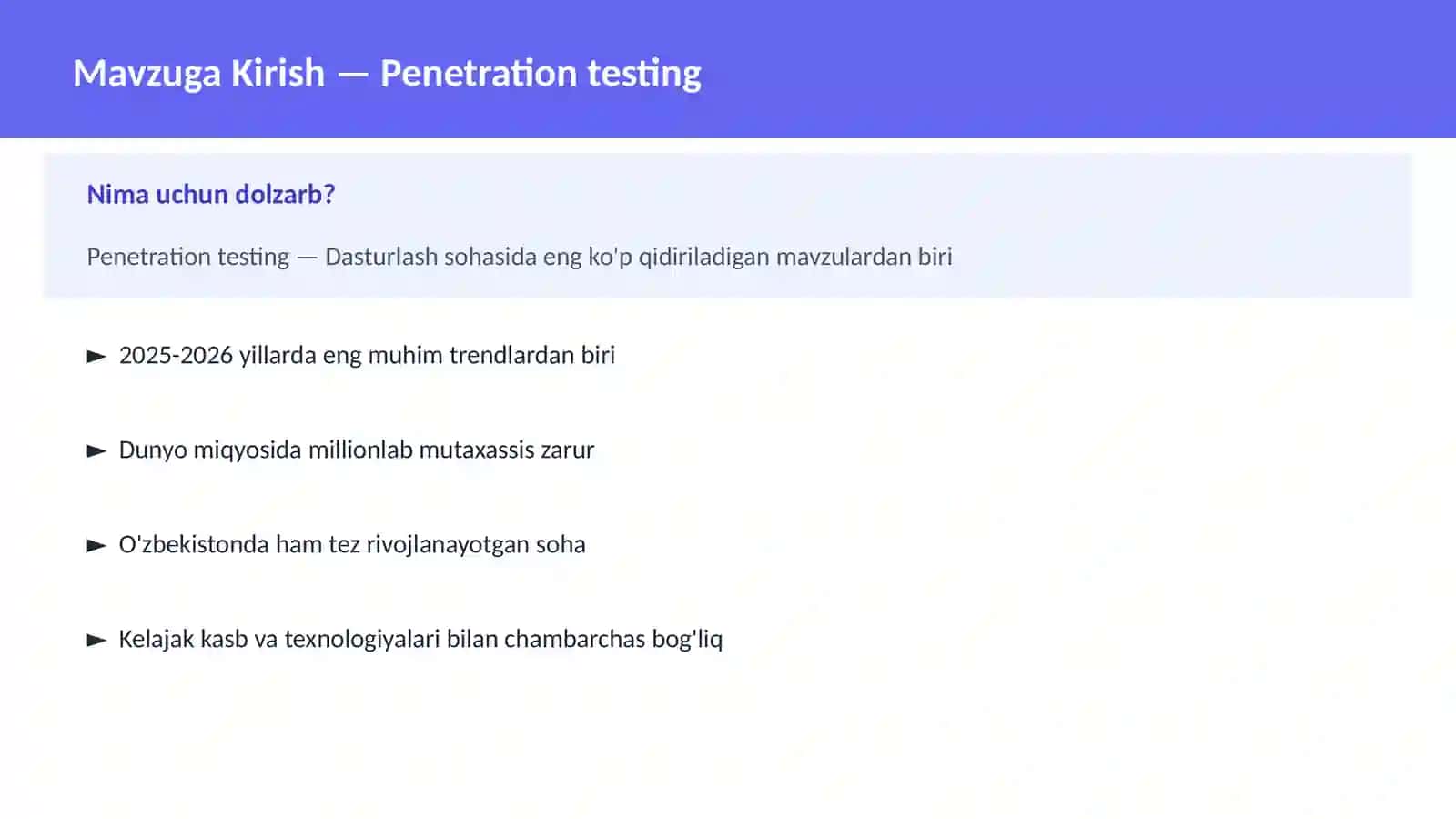 Penetration testing 2