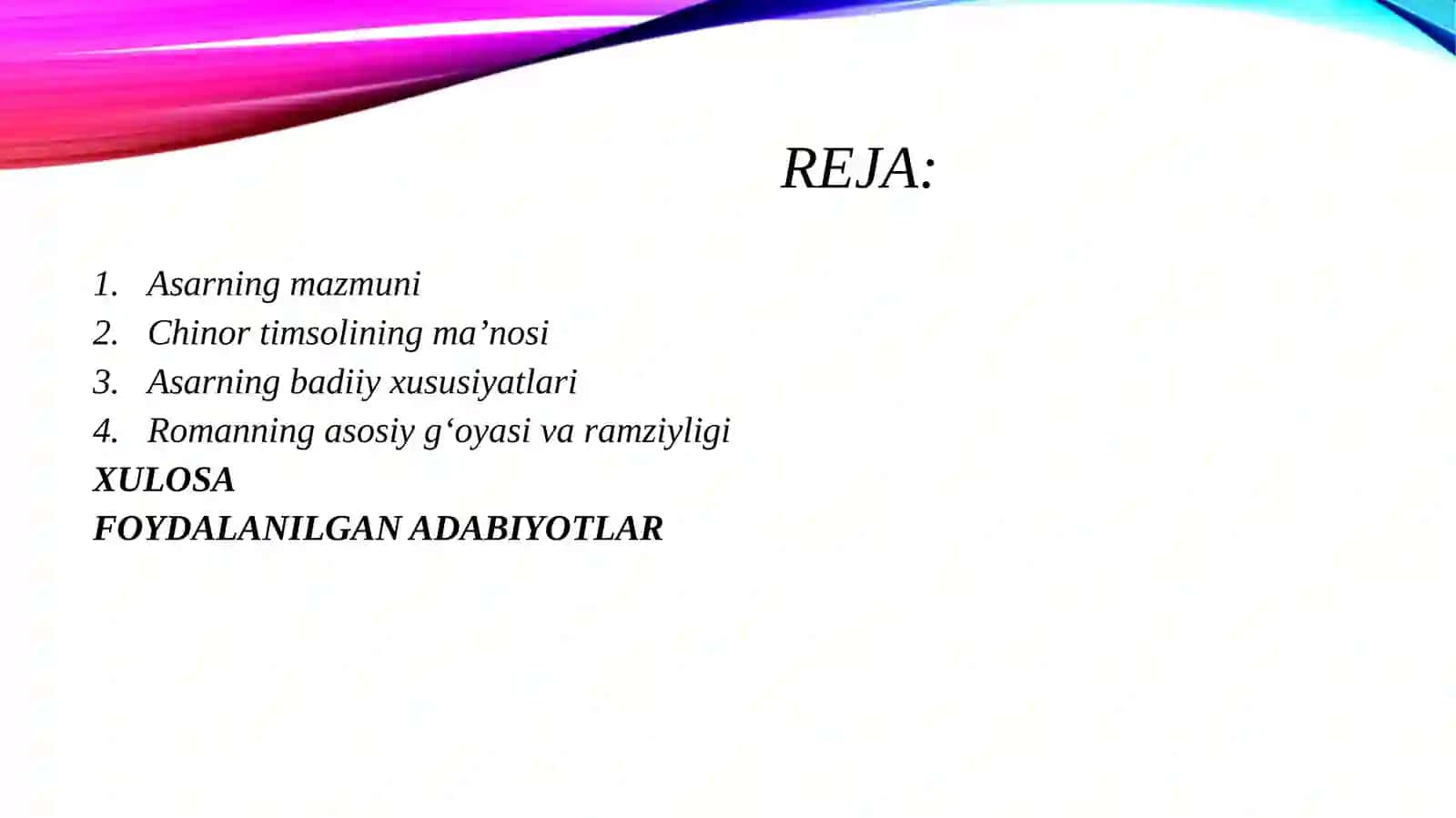 Asqad Muxtor Chinor romani 2