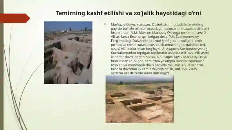 Temir davri manzilgohlari 2