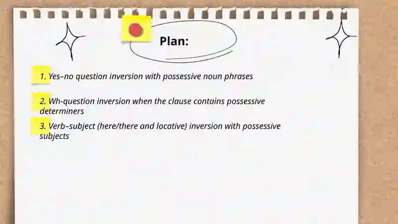 Inversions possessives 2
