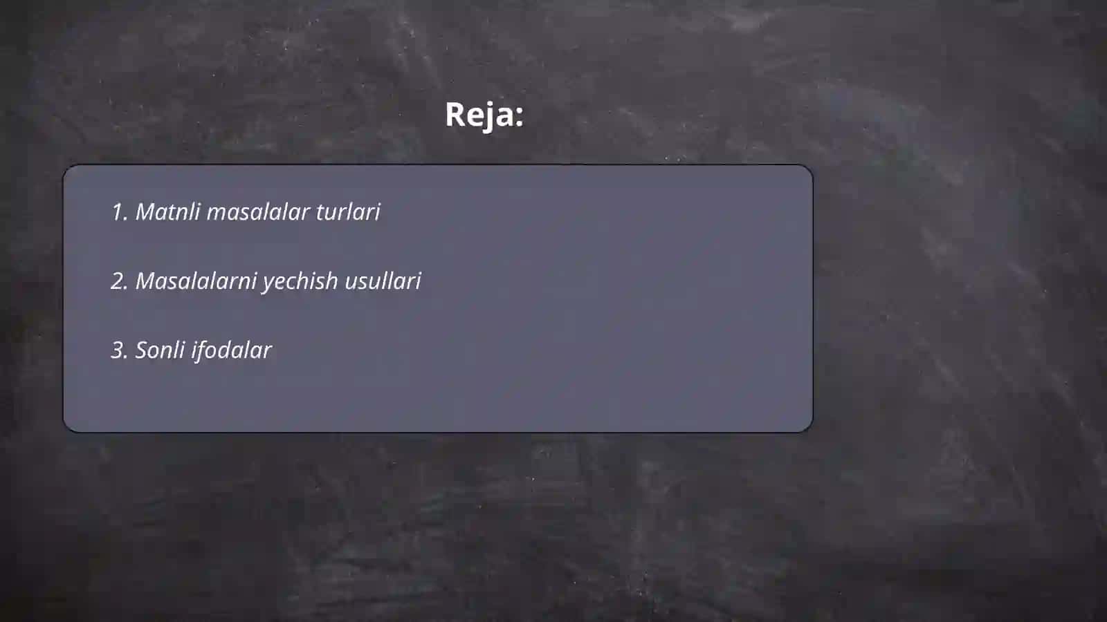 Matnli masalalar yechish 2