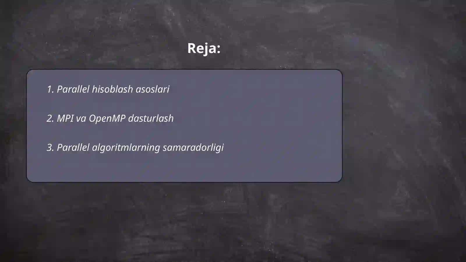 Parallel, taqribiy va evristik algoritmlar 2
