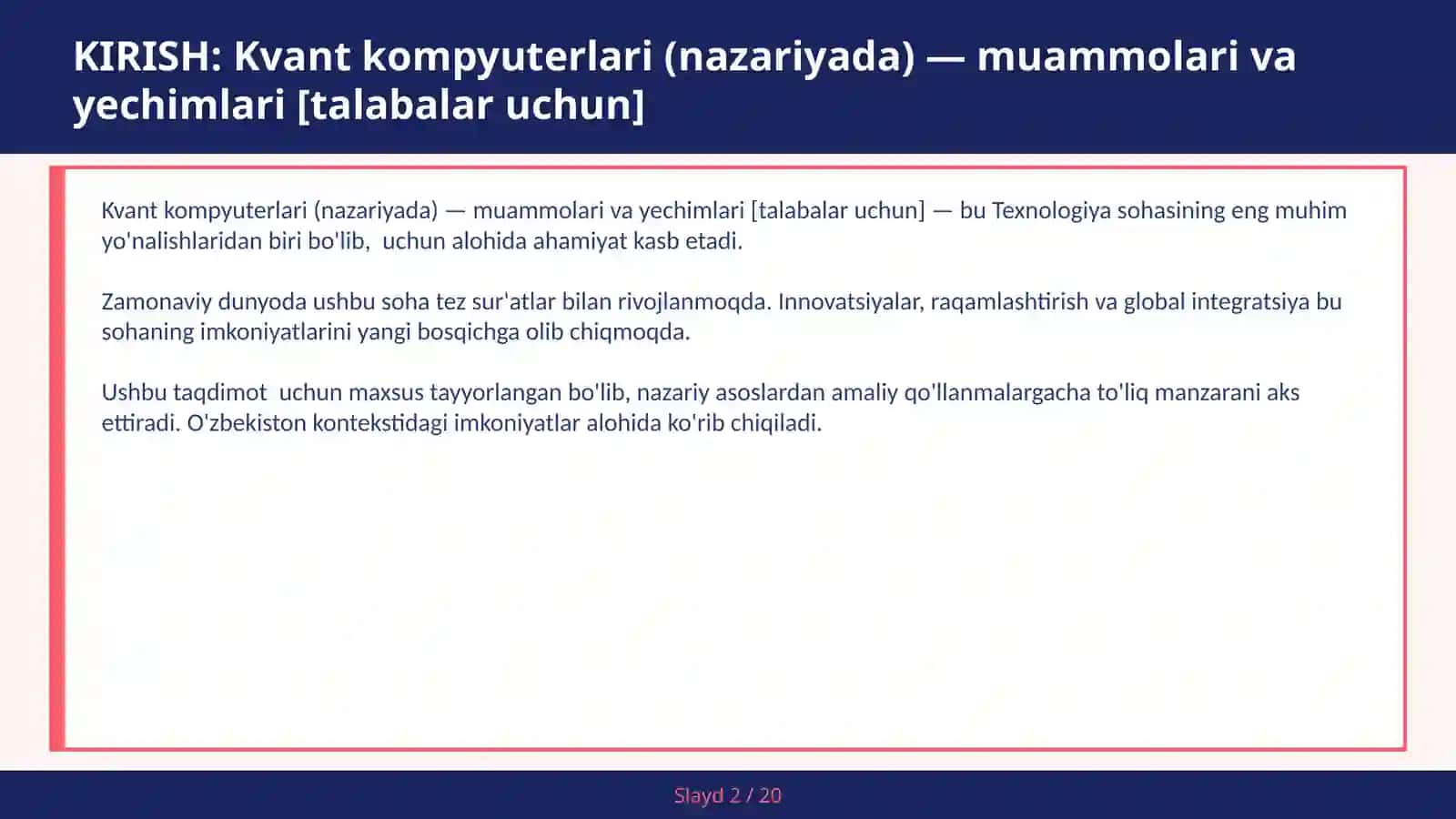 Kvant kompyuterlari (nazariyada) — muammolari va yechimlari [talabalar uchun] 2