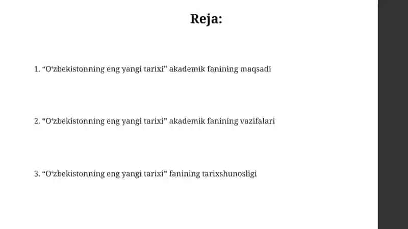 O'zbekistonning eng yangi tarixi 2