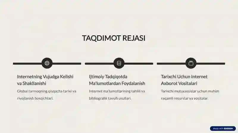 INTERNET VA UNING TARIXCHI UCHUN IMKONIYATLARI 2