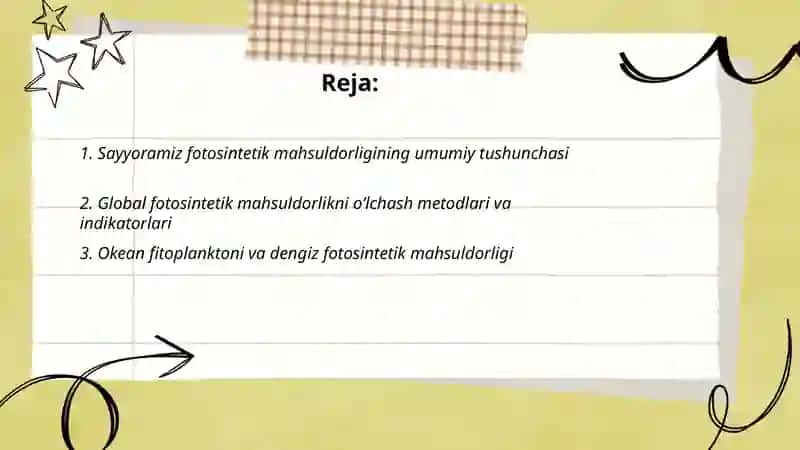 Sayyoramizning fotosintetik mahsuldorligi 2
