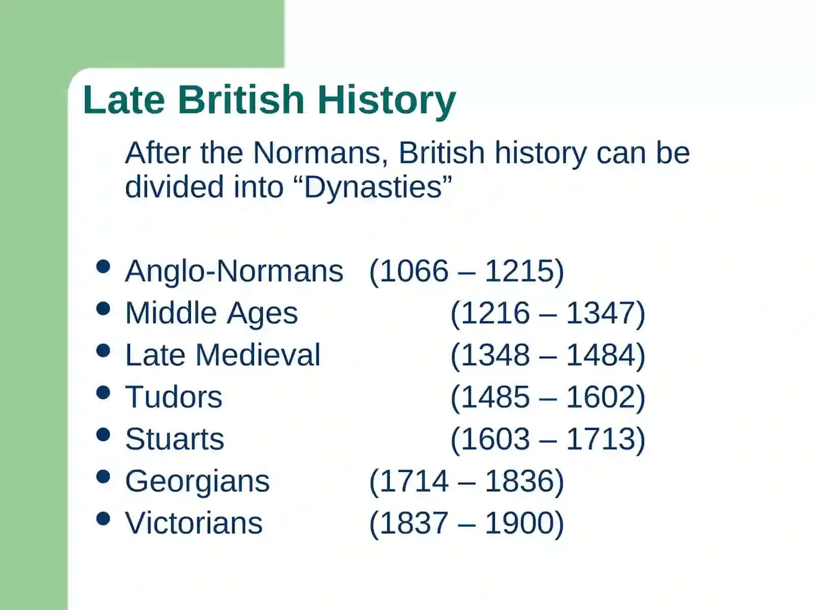 Late British History 2