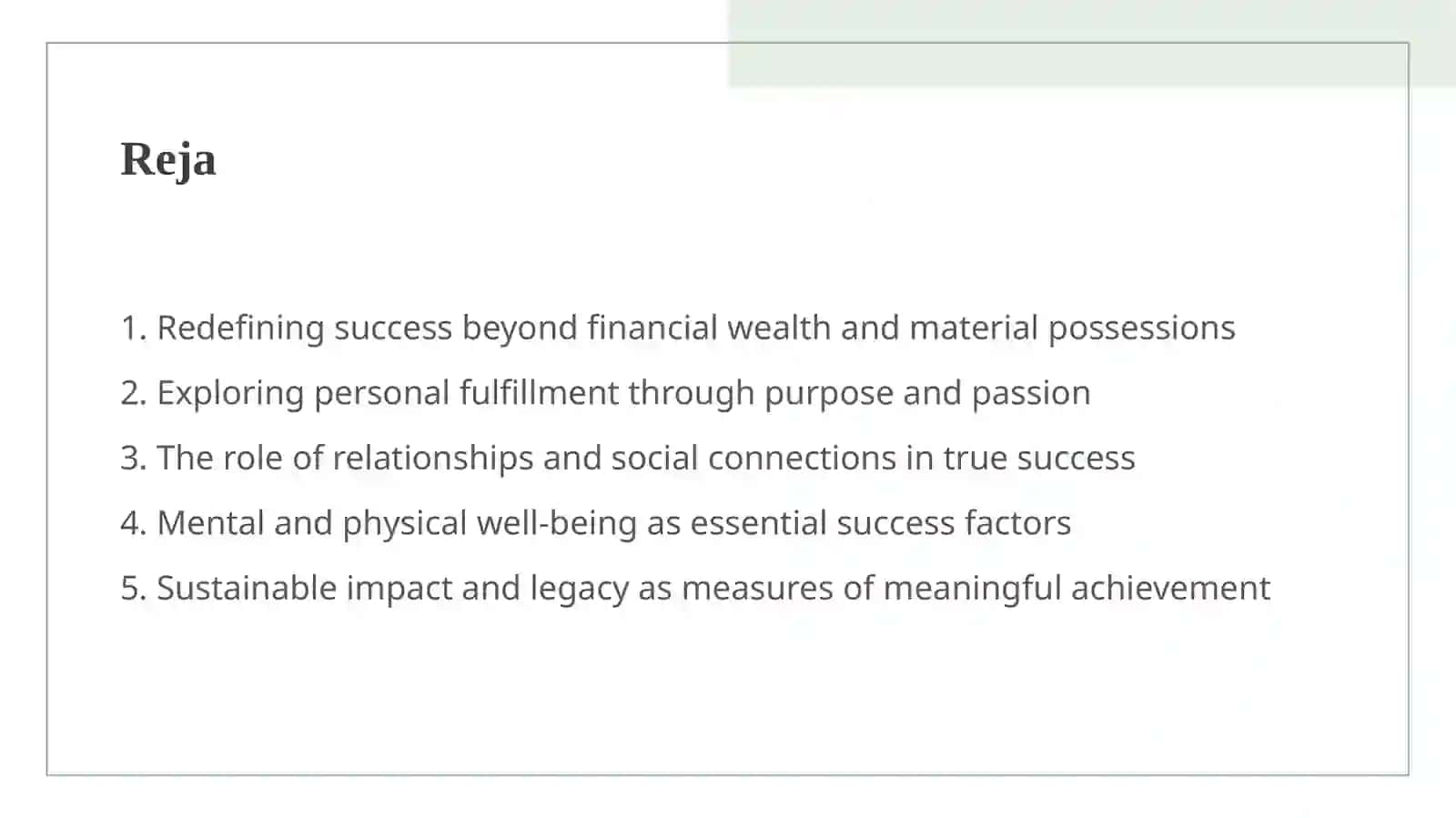 Success beyond money 2