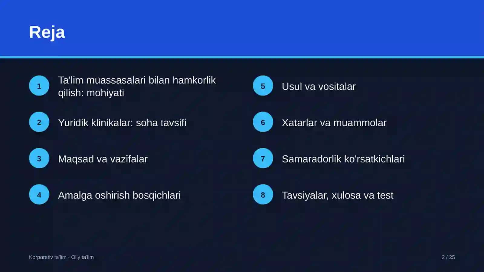 Yuridik klinikalarda ta'lim muassasalari bilan hamkorlik qilish 2