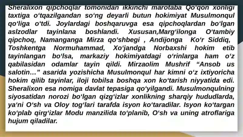 Qo‘qon xonligida davlat boshqaruvi 2