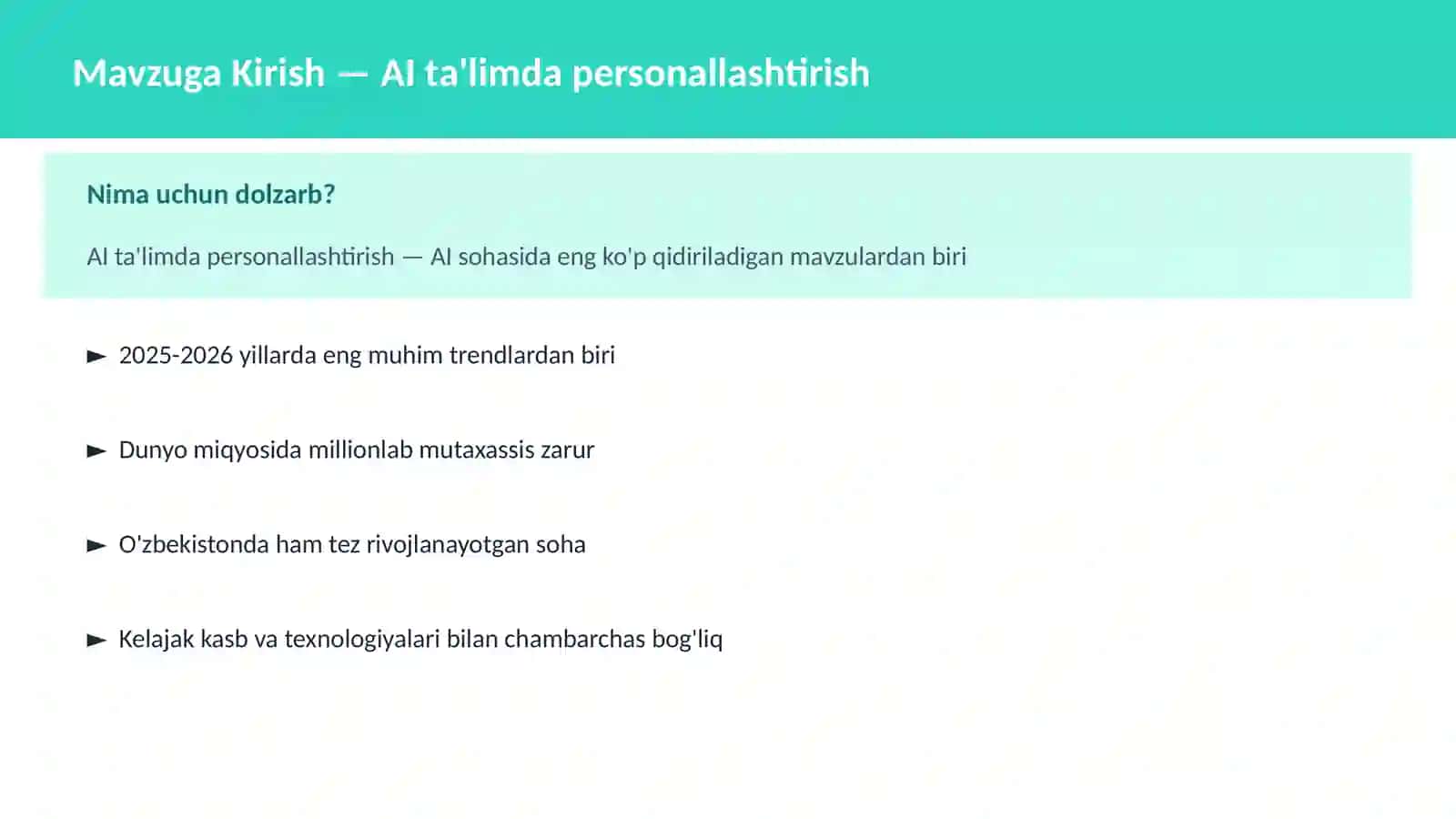 AI ta'limda personallashtirish 2