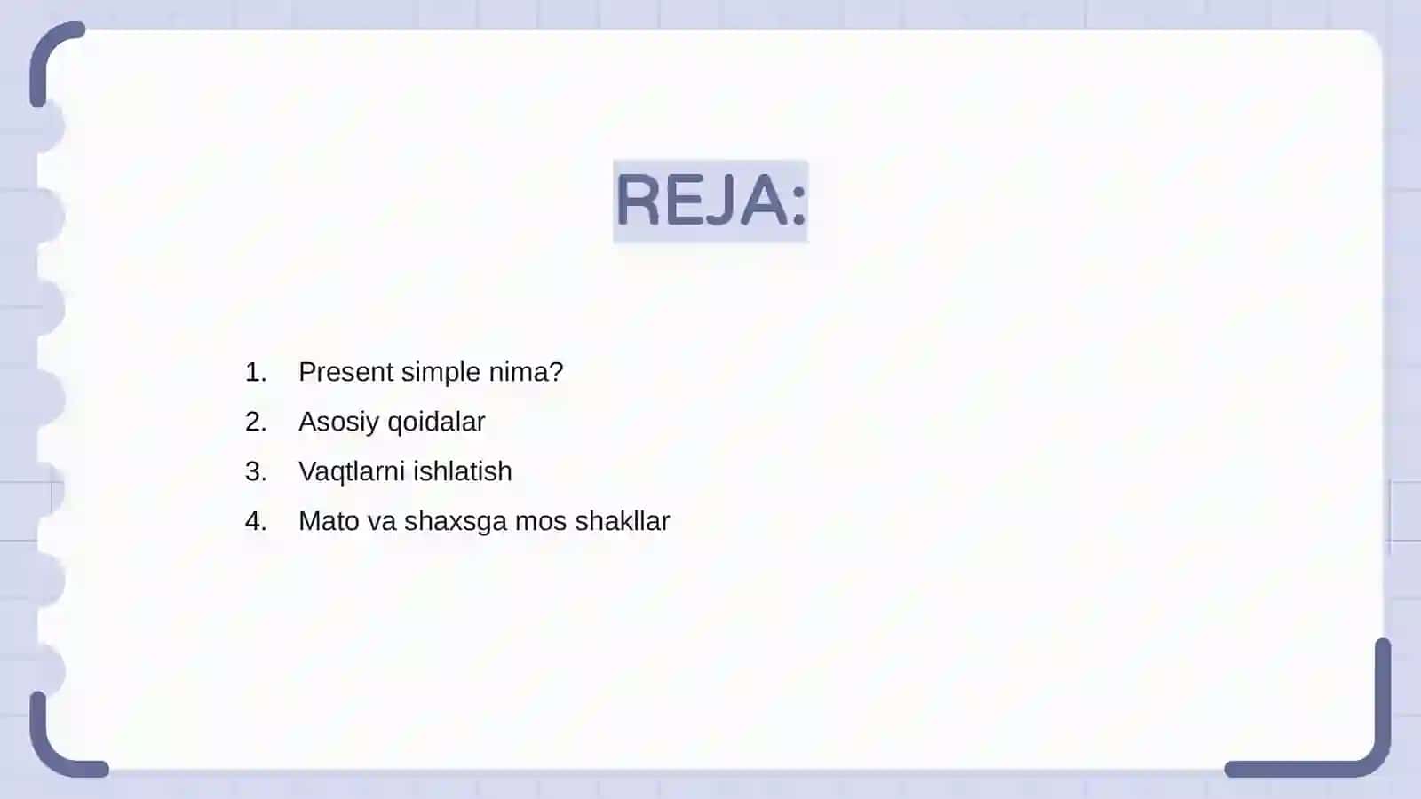 Present simple 2