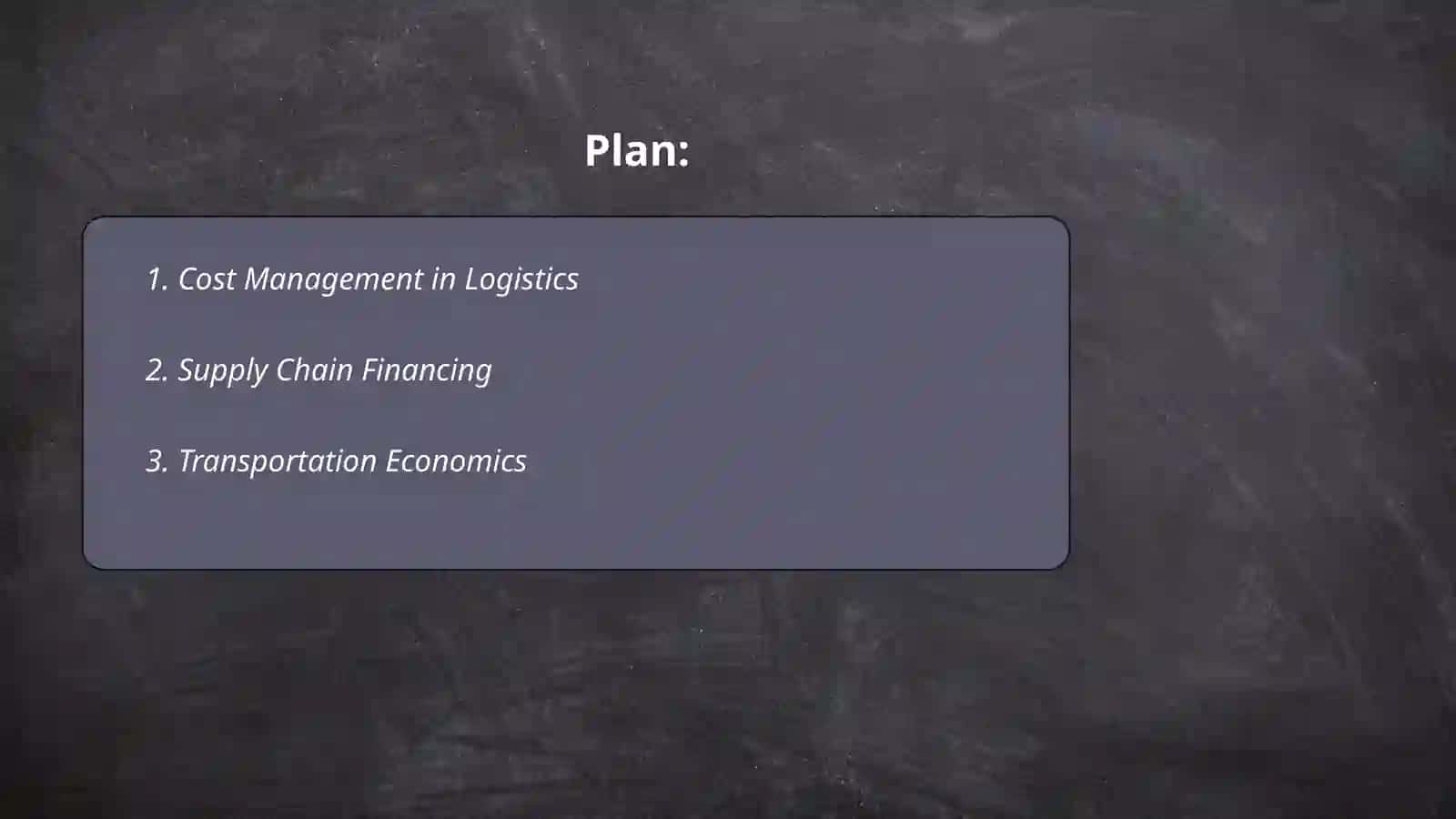 Finance in logistics 2