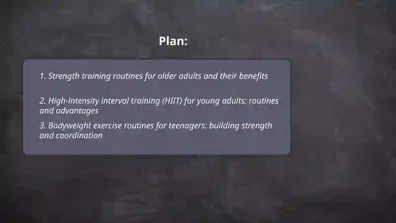 Exercise routines 2