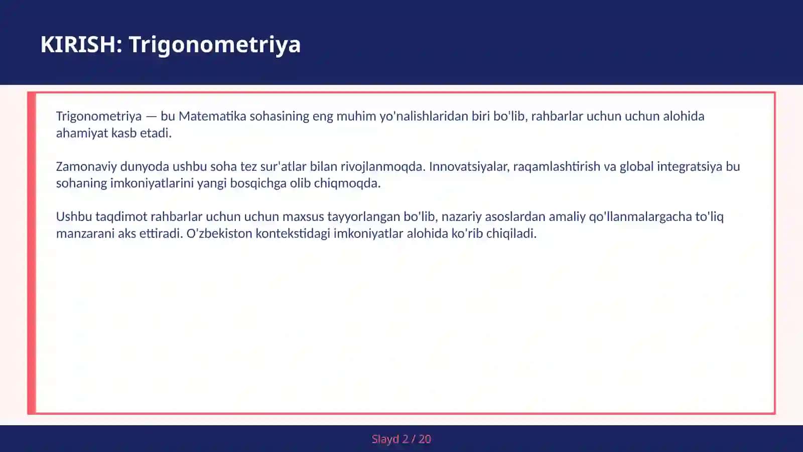 Trigonometriya 2