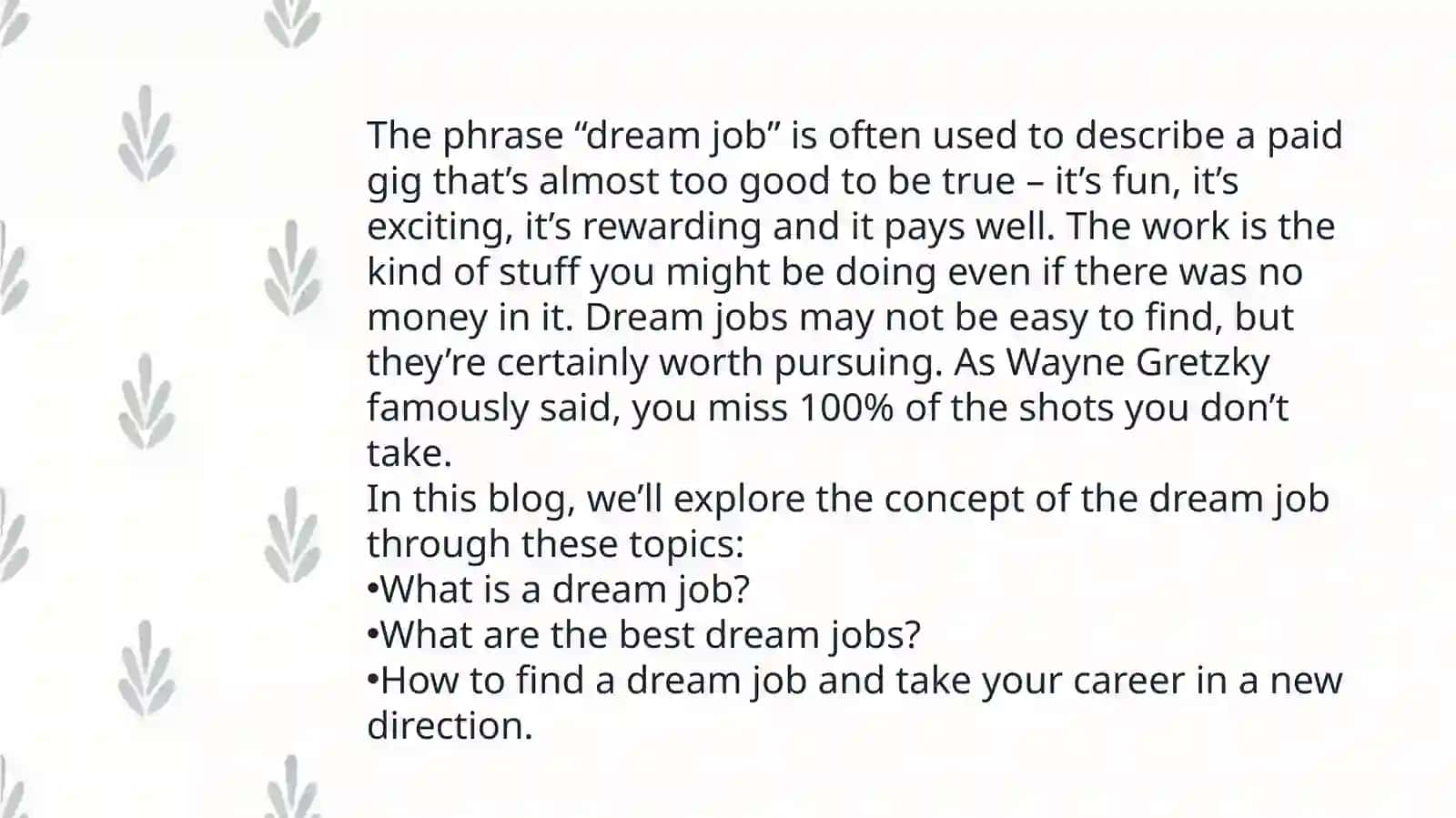 Dream jobs 2