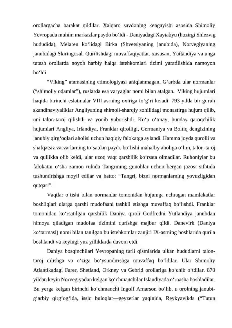 IX-XI asrlarda Shimoliy Yevropa 2
