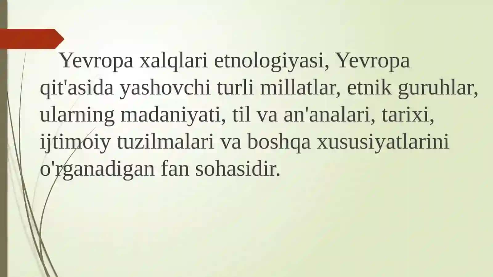 YEVROPA XALQLARI ETNALOGIYASI 2