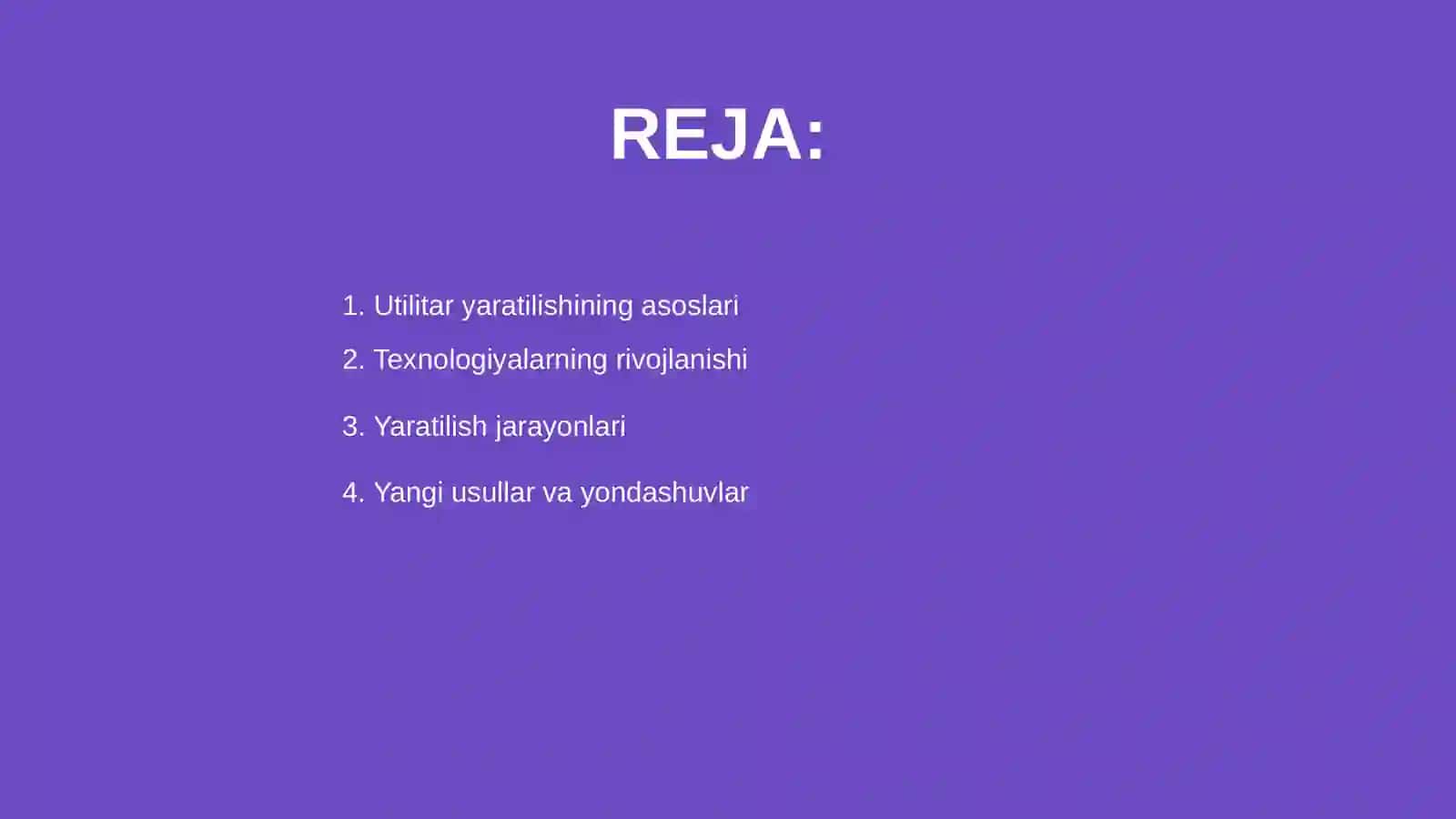 Utilitalar yaratish texnologiyalari 2