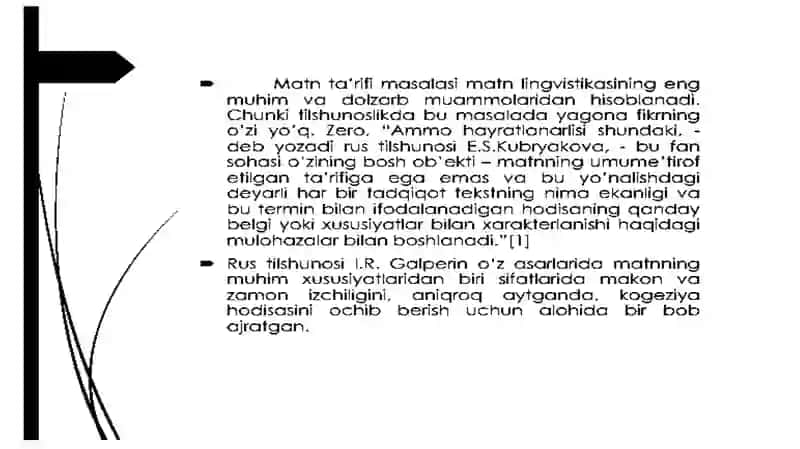 Matn -tilning eng katta birligi 2