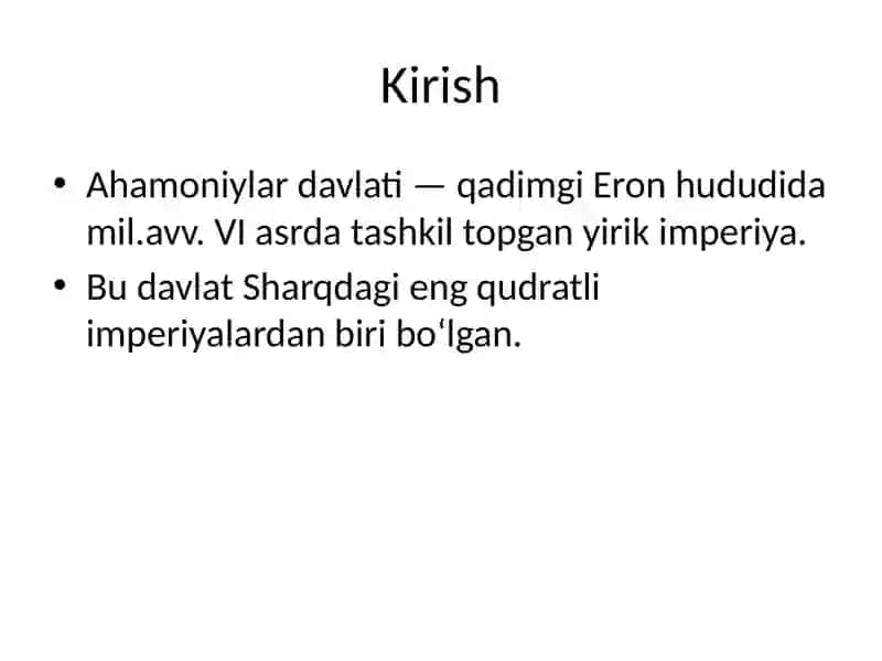 Ahamoniylar davlati 2