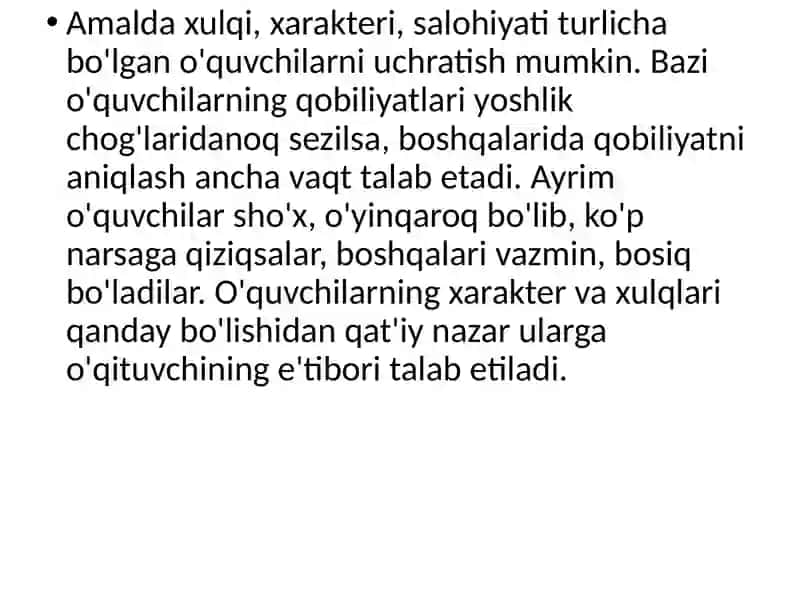 Shaxsiy yondashuv jarayoni 2