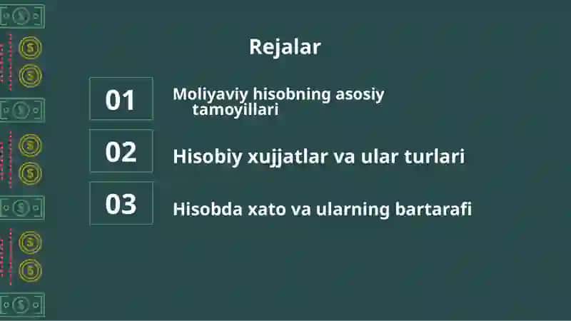 Moliyaviy hisob va hisobotning mohiyati 2