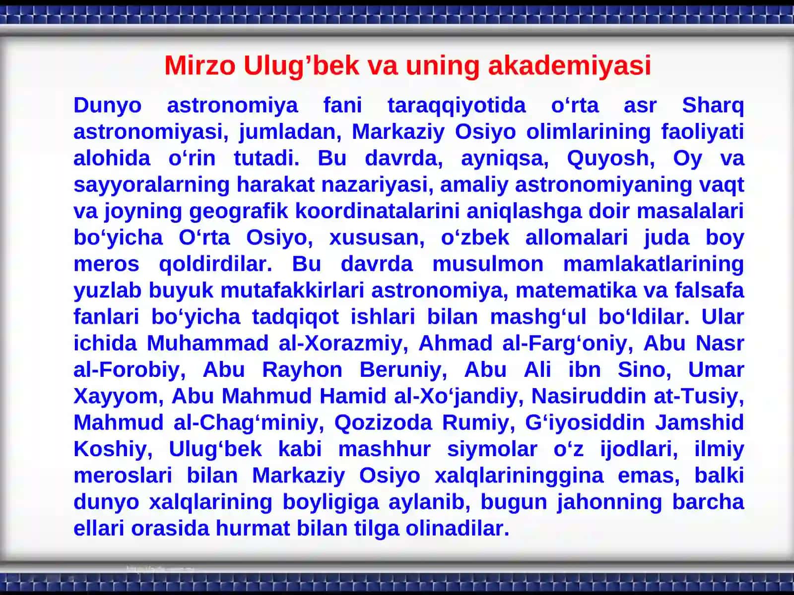 Ulug‘bekning davri 2