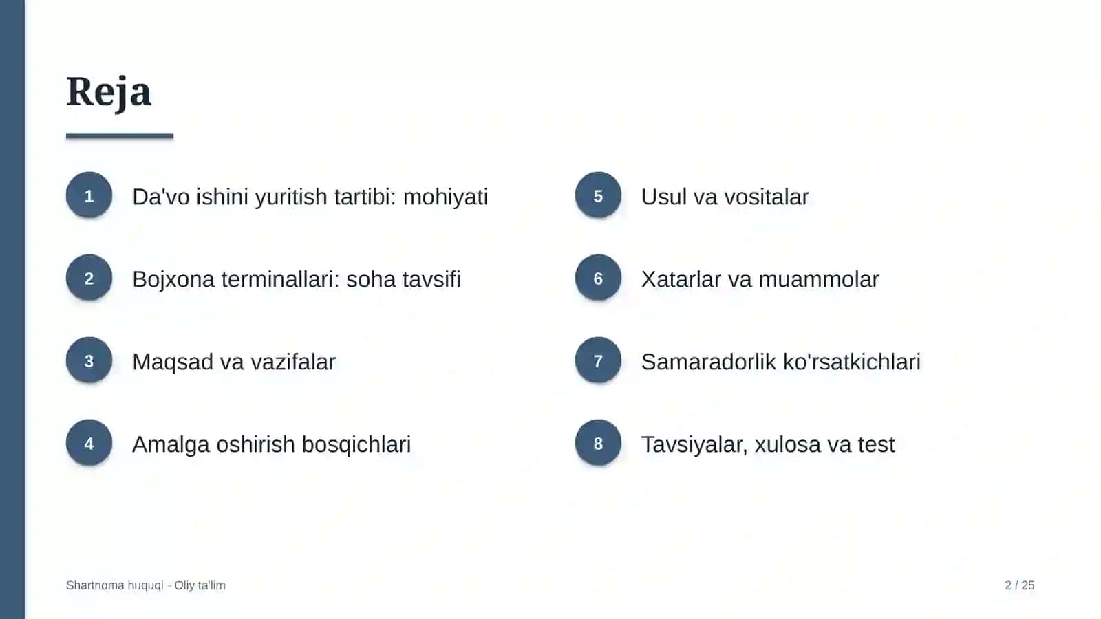 Bojxona terminallarida da'vo ishini yuritish tartibi 2