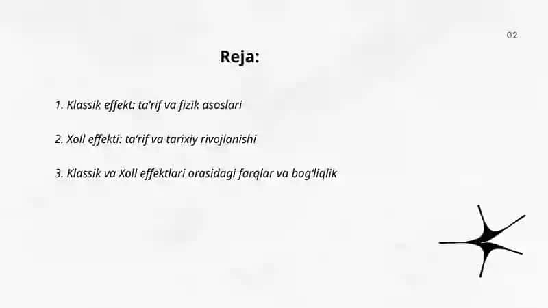Klassik va xoll effekti 2