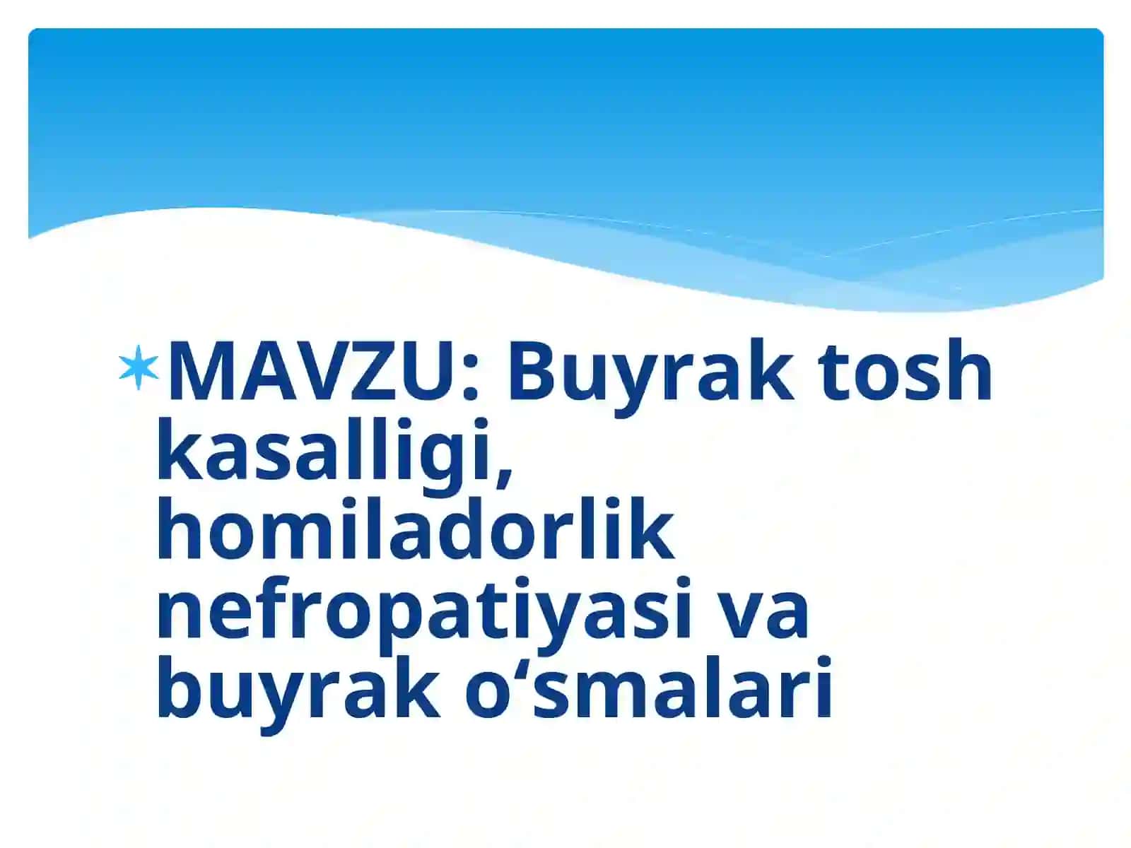 Buyrak tosh kasalligi 2