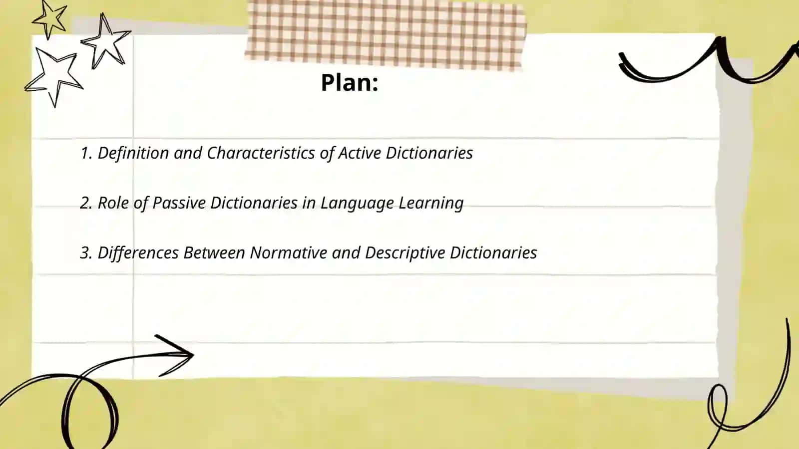 Analysis of Active, Passive, Normative and Descriptive dictionaries 2