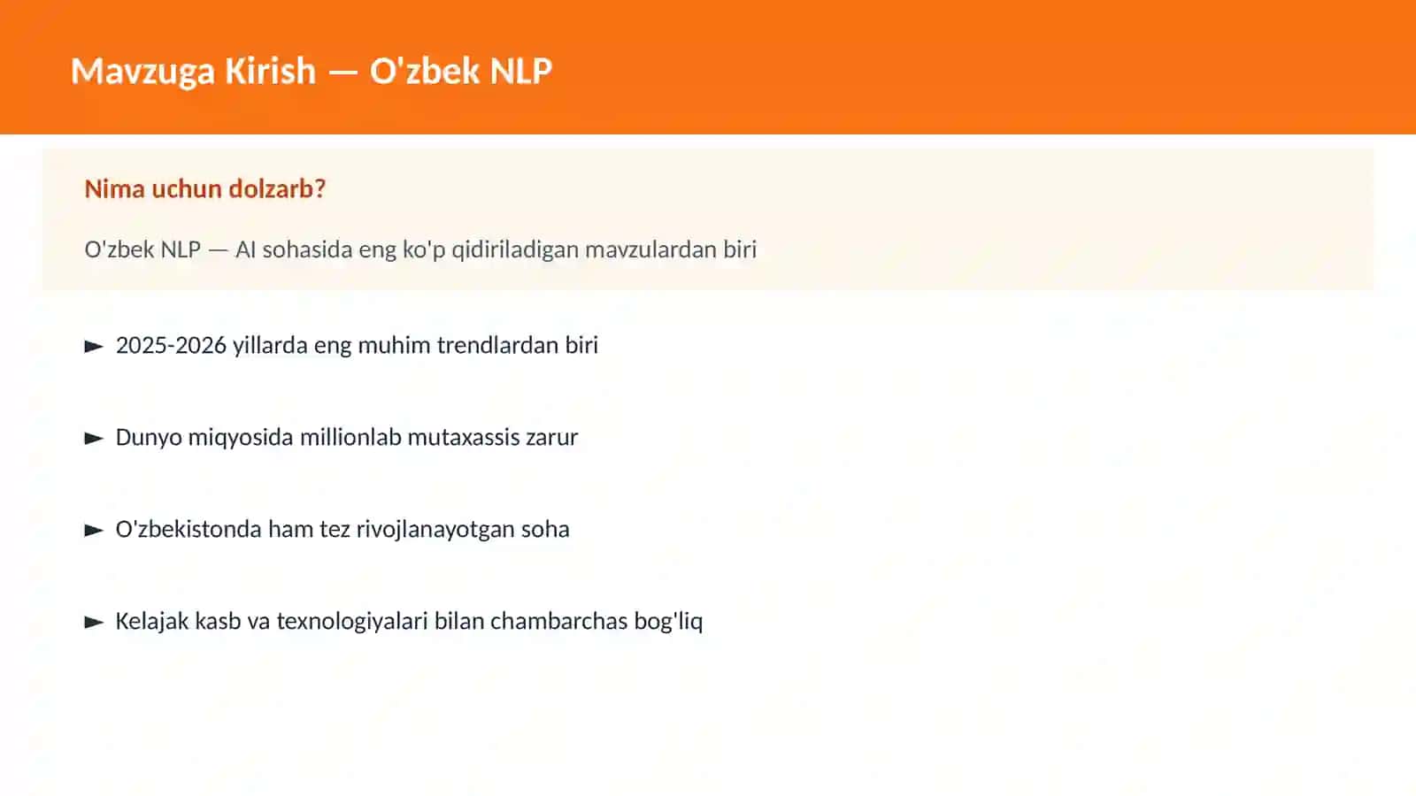 O'zbek NLP 2