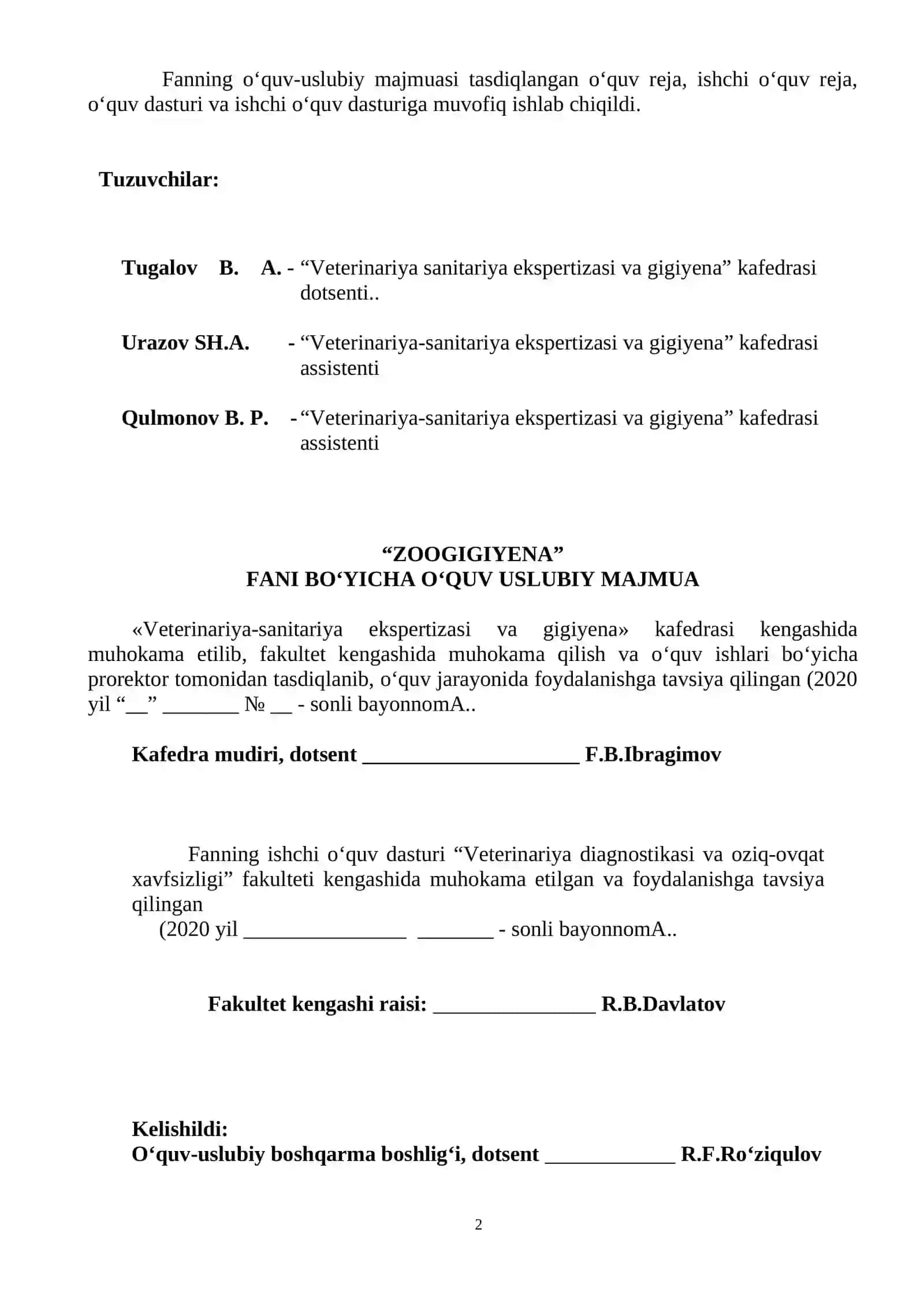 Zoogigiyena 2