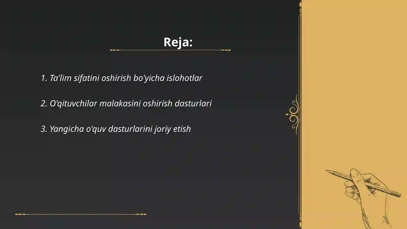 Ta'lim tizimini takomillashtirish chora-tadbirlari 2
