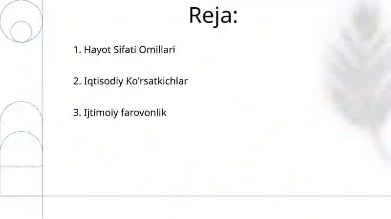 Hayot Sifati Omillari 2