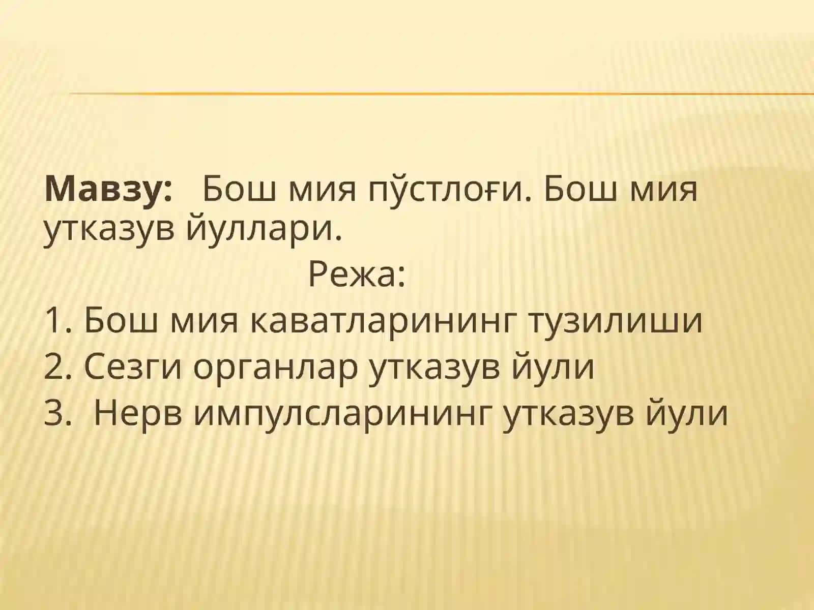 Бош мия пўстлоғи. Бош мия утказув йуллари 2