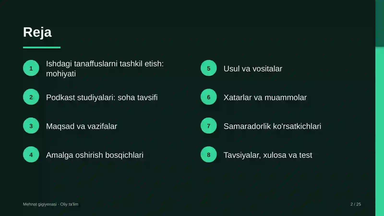 podkast studiyalarida ishdagi tanaffuslarni tashkil etish 8806 2