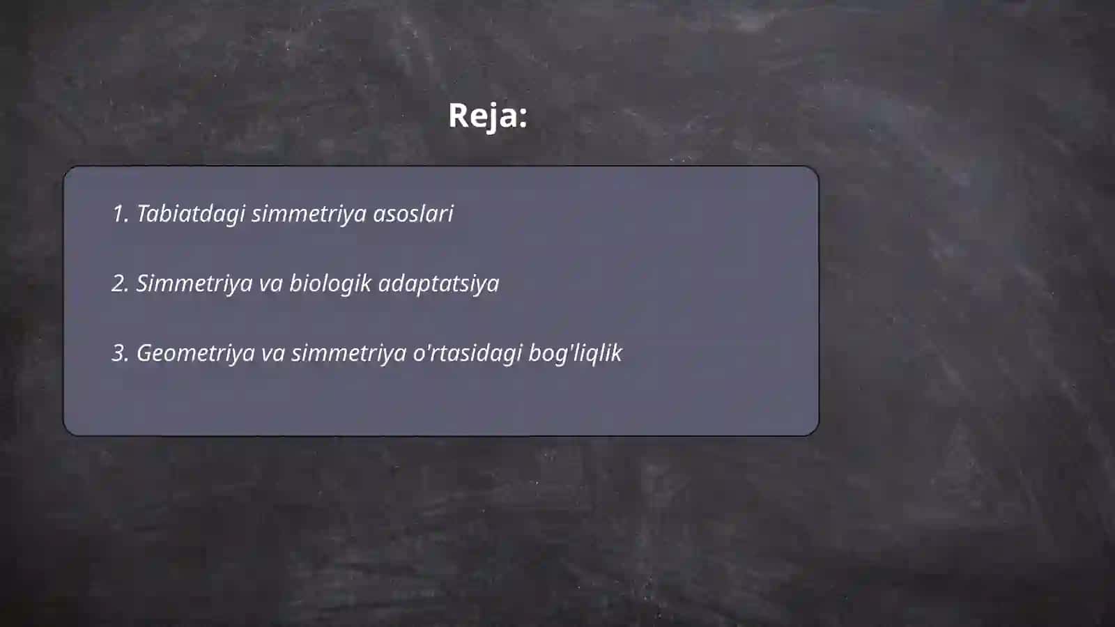 Tabiatdagi semmitriya 2