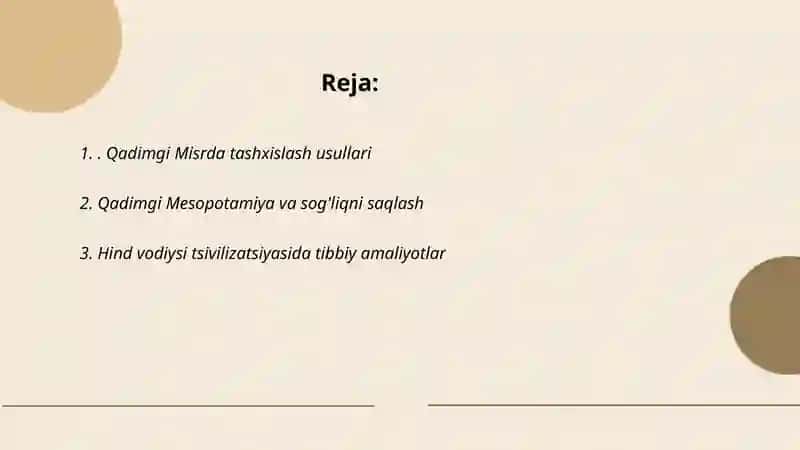 Qadimgi Misrda tashxislash usullari 2
